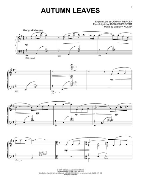 autumn leave piano|autumn leaves piano lead sheet.